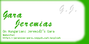 gara jeremias business card